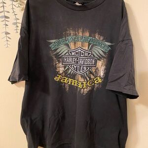Harley-Davidson Black and Orange Logo Tee